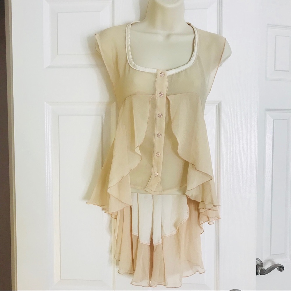 Sheer Free People Top‼️ New Romantics💛